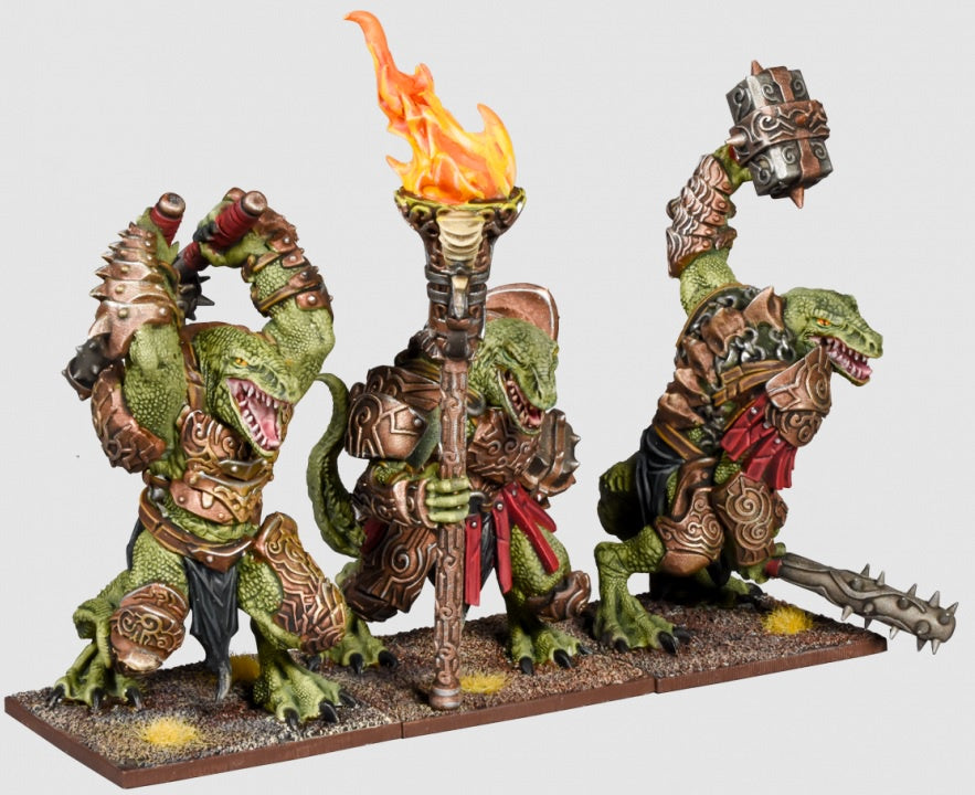 Kings of War Large Salamander Tyrant Warrior Regiment Set