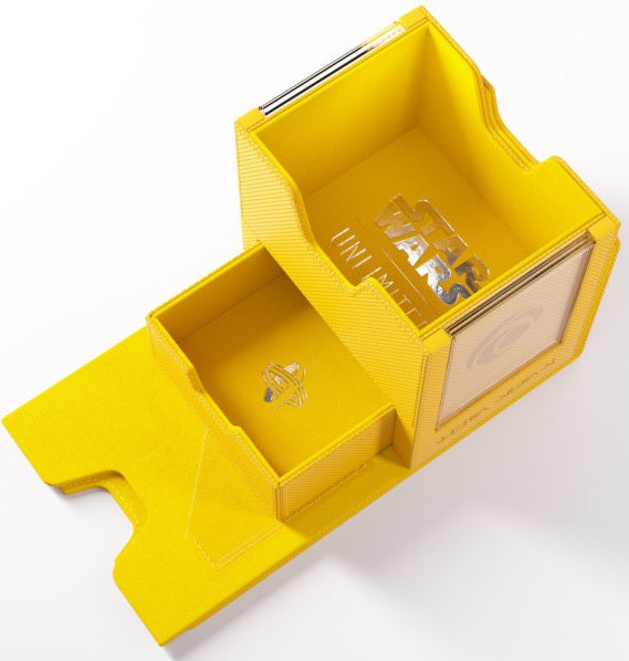 Gamegenic Premium Star Wars Unlimited Twin Suns Deck Storage Pod in Vibrant Yellow