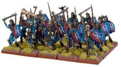 Warriors of the Undead: Kings of War Plastic Skeleton Infantry Regiment Miniatures