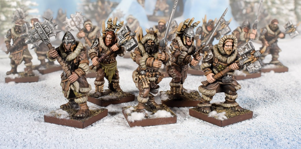 Kings of War: Sturdy Northern Alliance Clansmen Regiment Equipped with Two-Handed Weapons