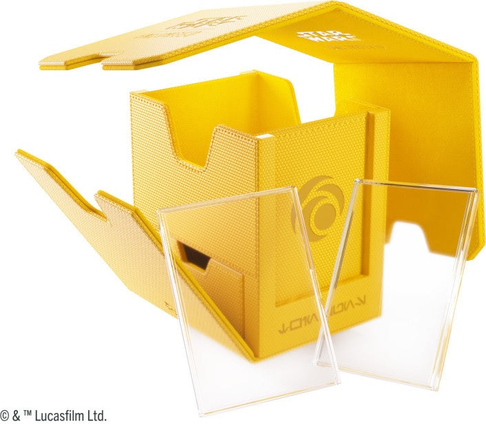 Gamegenic Premium Star Wars Unlimited Twin Suns Deck Storage Pod in Vibrant Yellow