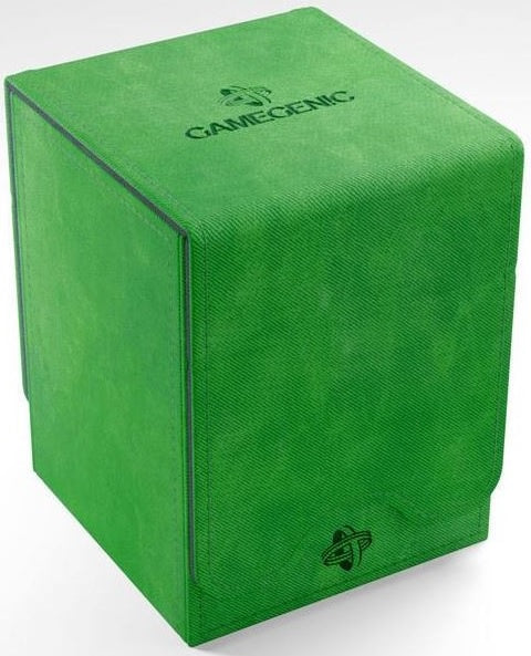 Gamegenic Squire Convertible Deck Box in Green Color - Ideal for Holding Up to 100 Double - Sleeved Cards