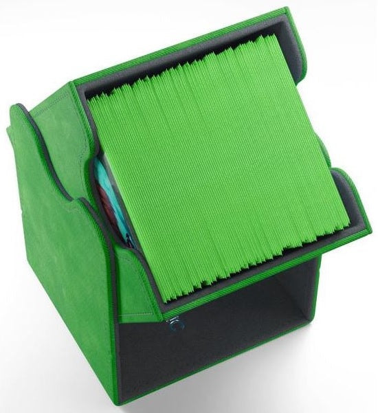 Gamegenic Squire Convertible Deck Box in Green Color - Ideal for Holding Up to 100 Double - Sleeved Cards