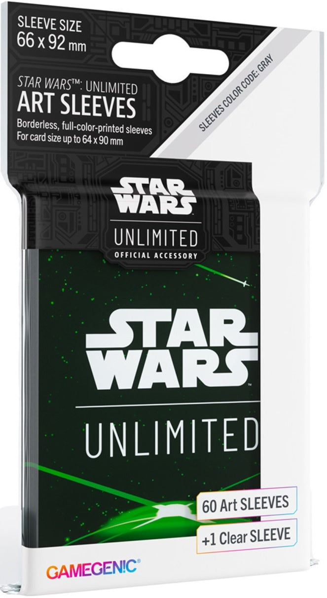 Gamegenic High - Quality Star Wars Unlimited Artistic Card Sleeves with Green Card Back Design