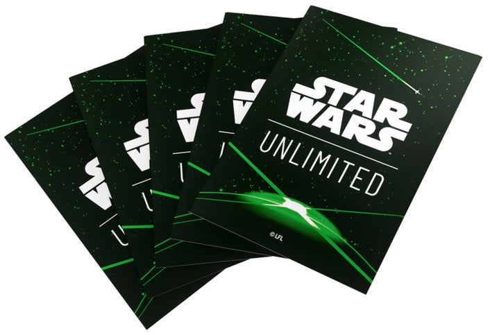 Gamegenic High - Quality Star Wars Unlimited Artistic Card Sleeves with Green Card Back Design