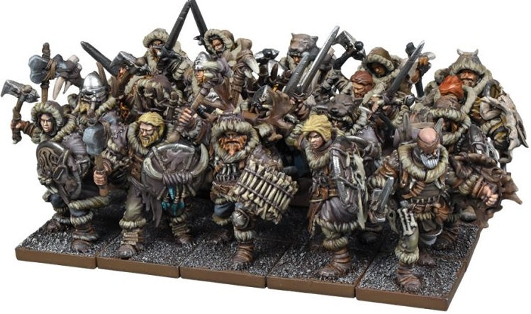 Kings of War Tabletop Gaming Miniatures: Regiment of Northern Alliance Clansmen and Tribesmen