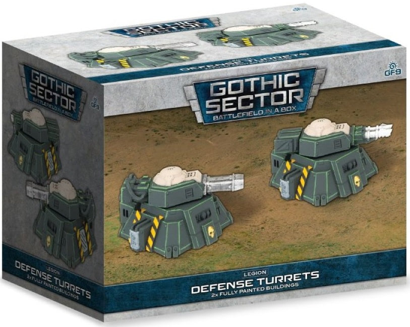 Gothic Sector Legion Pre - painted Defense Turrets for Sci - fi Wargames