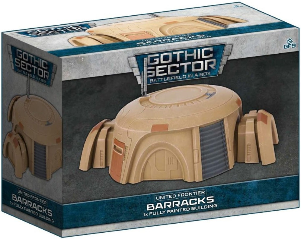 Gothic Sector United Frontier Barracks - A Pre - painted Sci - fi Battlefield in a Box for Wargames