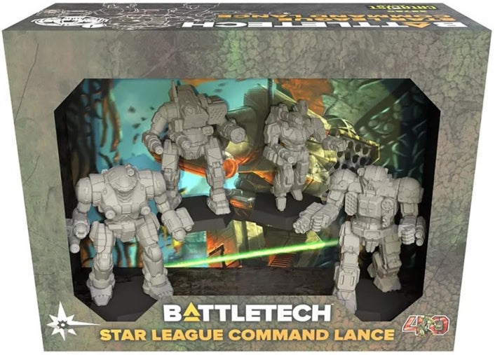 BattleTech Star League Command Lance: Pre - painted, Ready - to - Play Mech Set