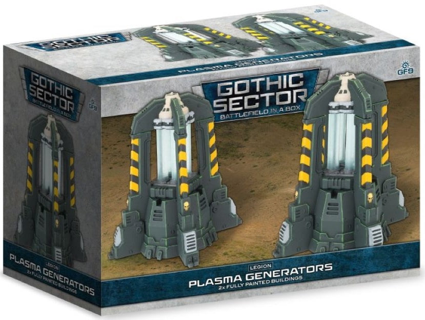 Gothic Sector Legion Plasma Generators - Pre - painted Sci - fi Battlefield Terrain in a Box