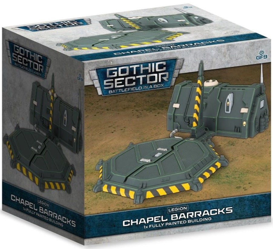 Pre - painted Gothic Sector Legion Chapel Barracks Battlefield in a Box