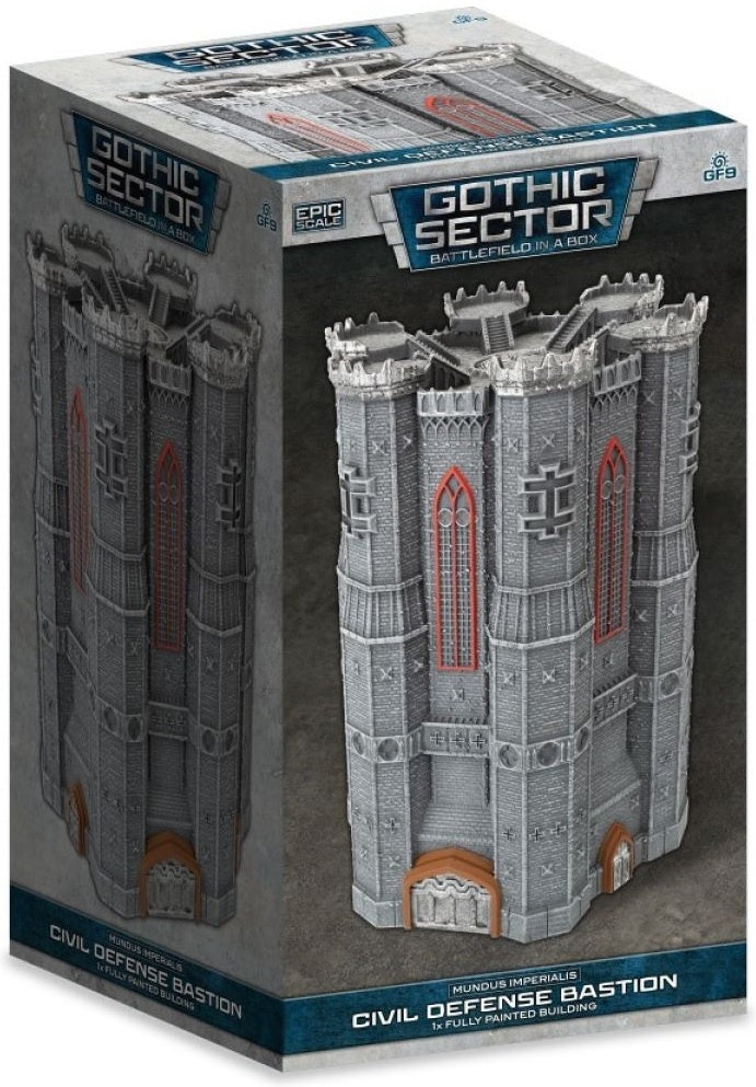 Pre - painted Gothic Sector Mundus Imperialis Civil Defense Battlefield in a Box