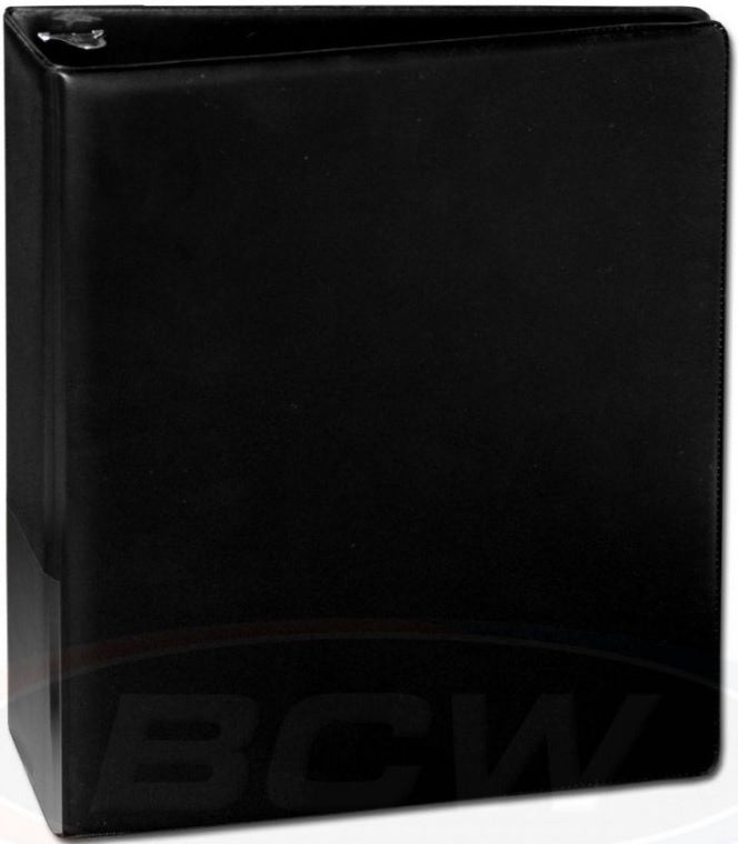 BCW 2-Inch Durable Plain Black Album for Card Collection