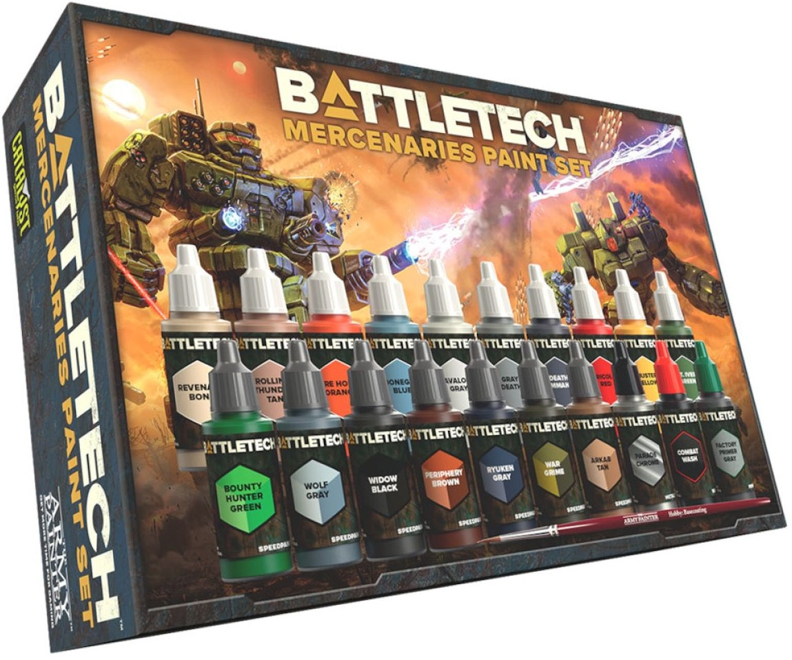 Battletech Mercenaries Miniature Painting Set - Ideal for Beginners, Gamers and Professional Painters