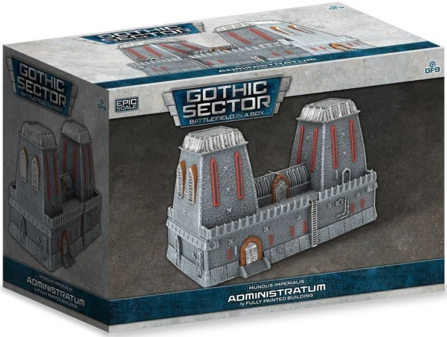 Pre - painted Sci - fi Tabletop Battlefield Box: Gothic Sector Mundus Imperialis Administratum Scenery Set